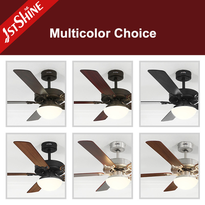 MDF Blades Decorative Ceiling Light Fan Low Noise DC/AC Motor For Living Room