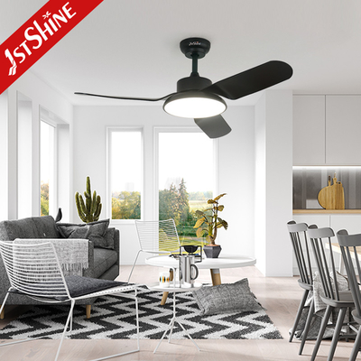 Black Plastic Ceiling Fan With Light Indoor Decorative Dc Motor Fandelier