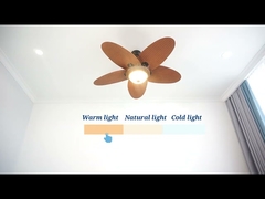 Low Noise 5 Blades Energy Saving Ceiling Fan With Led Light Large Airflow