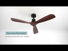 52 Inch Decorative Wooden Ceiling Fan With 5 Speed Remote Control