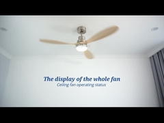 موتور AC تغییر رنگ پنکه سقفی چوب جامد 110 ولت OEM Smart
