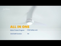 پنکه سقفی آرام سفید پنکه مدرن ABS پنکه سقفی Dc LED با کنترل از راه دور