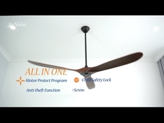 پنکه سقفی 70 اینچی 3 جامد با کنترل از راه دور موتور DC بی صدا