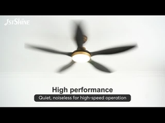 56 اینچ فن سقف با تیغه پلاستیکی سیاه روشن سرعت بالا موتور DC صرفه جویی در انرژی