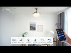 فن سقفی کریستالی قابل کشش با موتور DC سبک لوکس