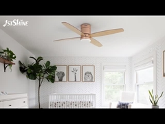 فن فلک از راه دور با لود کم پروفایل اتاق خواب Mdf تیغه خاموش موتور DC