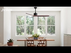 3 تیغه های چوبی جامد Dc فن سقف موتور با کنترل از راه دور