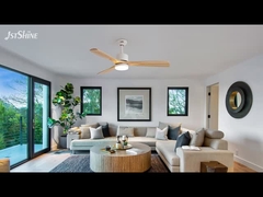 3 لوله چوبی فن سقف با لامپ تزئینی داخلی