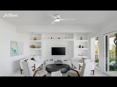 فن دو در یک سقف مدرن با چراغ LED اختیاری موتور DC ABS