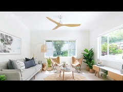 52 اینچ فن سقف مدرن DC با تیغه های چوبی ABS