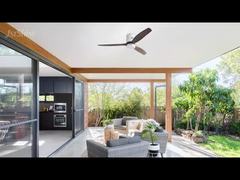 52 اینچ فلش ماونت فن سقف با نور برای اتاق نشیمن موتور AC