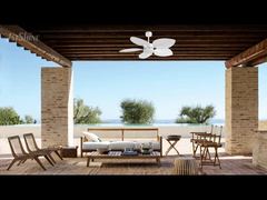 پنکه سقفی تزئینی گرمسیری 52 اینچی با چراغ، پره ABS، موتور DC بی صدا