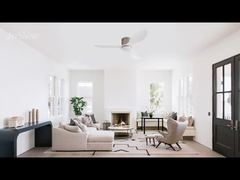 پنکه سقفی مدرن 48 اینچی با پره‌های پلاستیکی، موتور DC، مدل با عملکرد دوگانه و کیت نور اختیاری