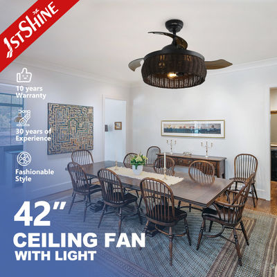 قیمت خوب پنکه سقفی قفس دار با کنترل از راه دور، پنکه سقفی LED تزئینی آنلاین