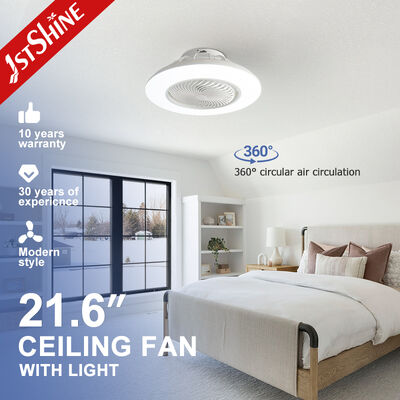 کیفیت 21.6 اینچ Bladeless DC Motor Ceiling Fan با 360° گردش جریان هوا برای دفتر و اتاق خواب کارخانه