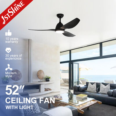 قیمت خوب پنکه سقفی مشکی مدرن 52 اینچی با نور LED و موتور DC بی صدا آنلاین