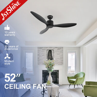 قیمت خوب پنکه سقف سیاه 52 اینچی با موتور DC بی صدا و 3 تیغه ABS برای طراحی مدرن مینیمالیستی آنلاین