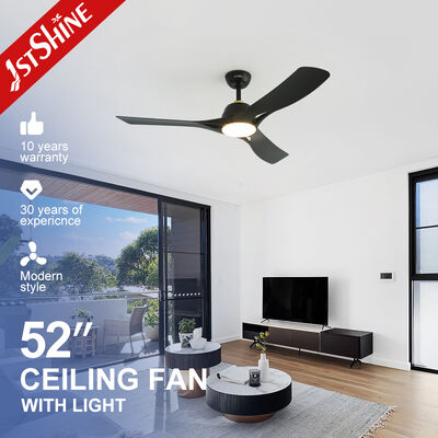 قیمت خوب پنکه سقف هوشمند 52 اینچی با موتور DC LED و 3 تیغه ABS برای داخلی های مدرن آنلاین