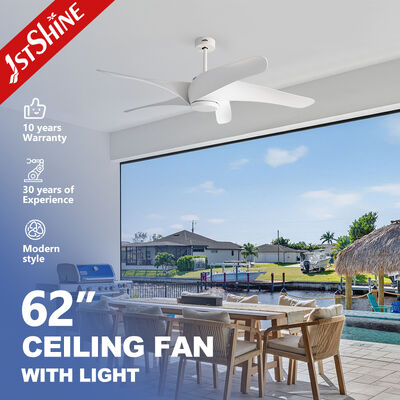 کیفیت پنکه سقفی پلاستیکی 62 اینچی با 5 پره ABS، چراغ LED و موتور DC کارخانه